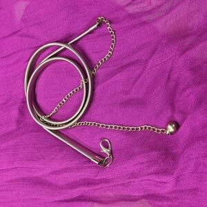 Silver-tone Stretchy Serpentine Belt W/ Extension, Lobster-claw Fastener, Retro